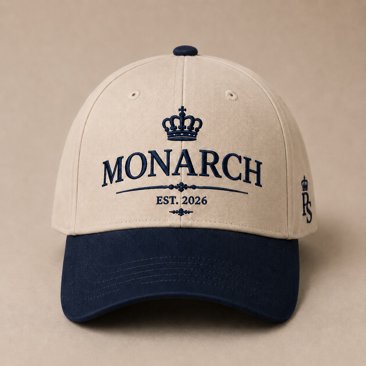 MONARCH cap — Navy Blue, front