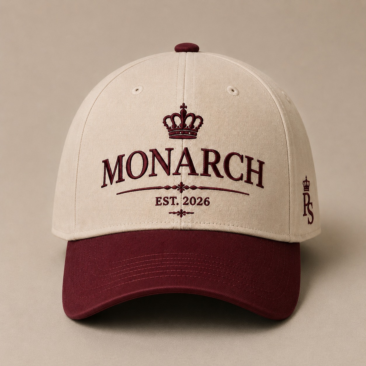 MONARCH cap — Wine Red, front